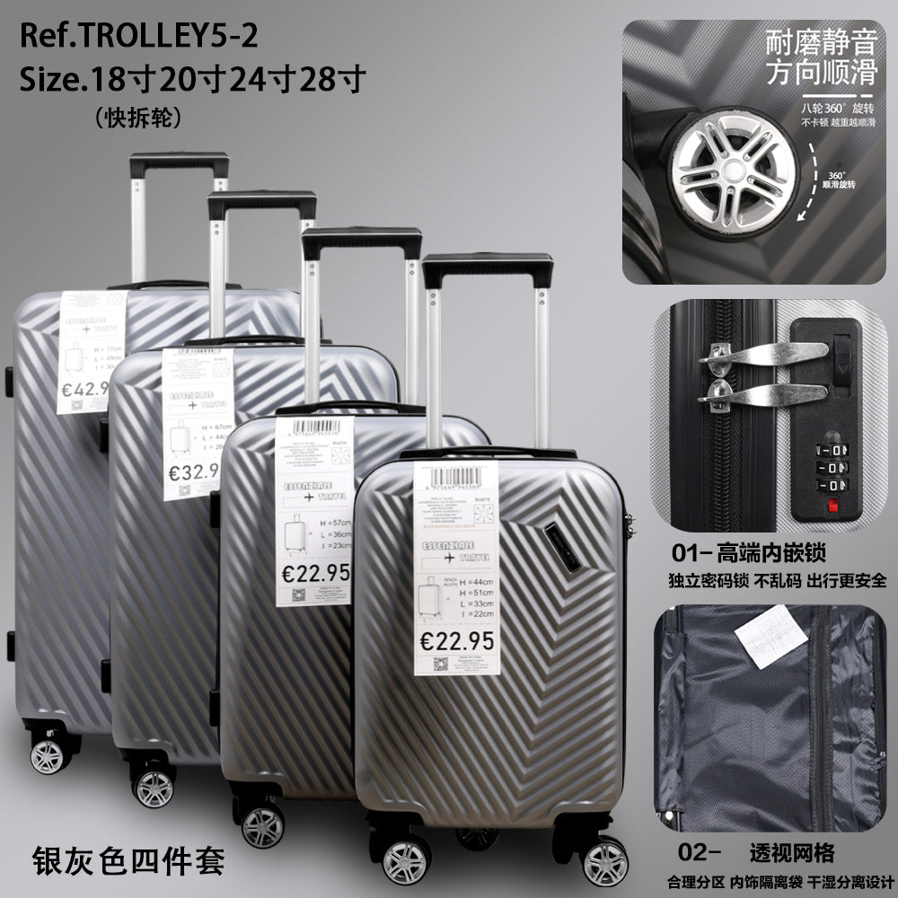Set di 4 pezzi per trolley in ABS