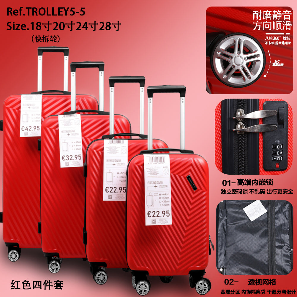 Set di 4 pezzi per trolley in ABS