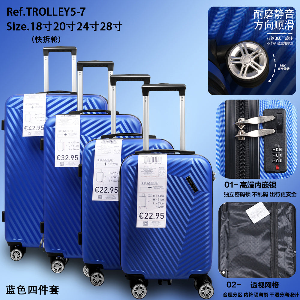 Set di 4 pezzi per trolley in ABS
