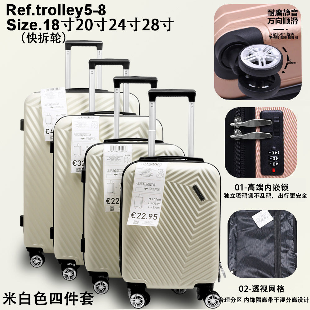 Set di 4 pezzi per trolley in ABS