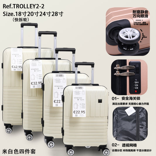 Set di quattro scatole per carrelli in ABS