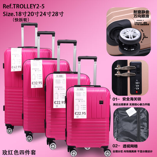 Set di quattro scatole per carrelli in ABS