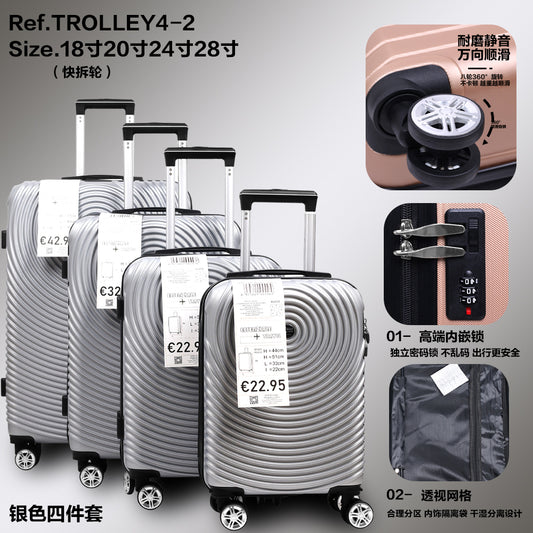 Set di quattro pezzi per trolley ad anello in ABS