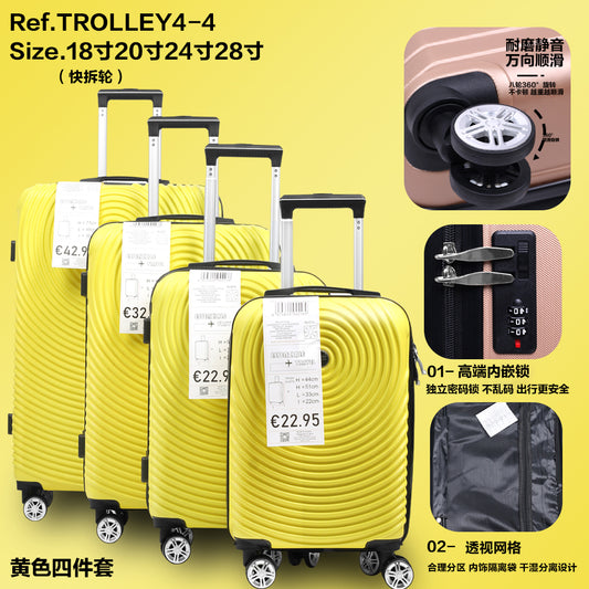 Set di quattro pezzi per trolley ad anello in ABS