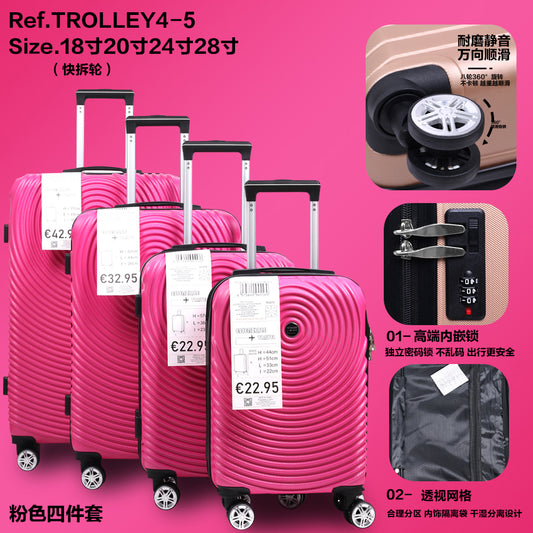 Set di quattro pezzi per trolley ad anello in ABS