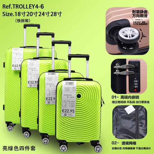 Set di quattro pezzi per trolley ad anello in ABS