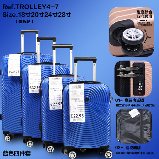 Set di quattro pezzi per trolley ad anello in ABS
