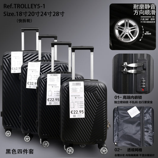 Set di 4 pezzi per trolley in ABS