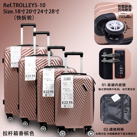 Set di quattro pezzi per trolley in ABS