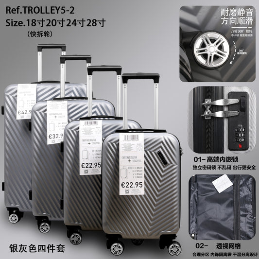 Set di 4 pezzi per trolley in ABS
