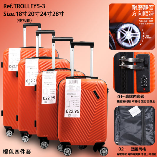 Set di 4 pezzi per trolley in ABS