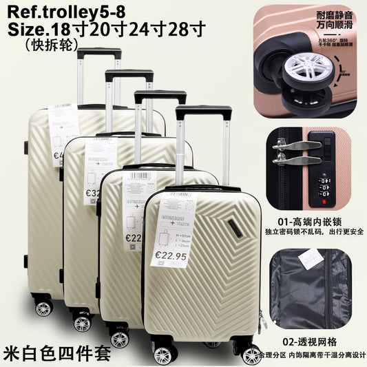 Set di 4 pezzi per trolley in ABS