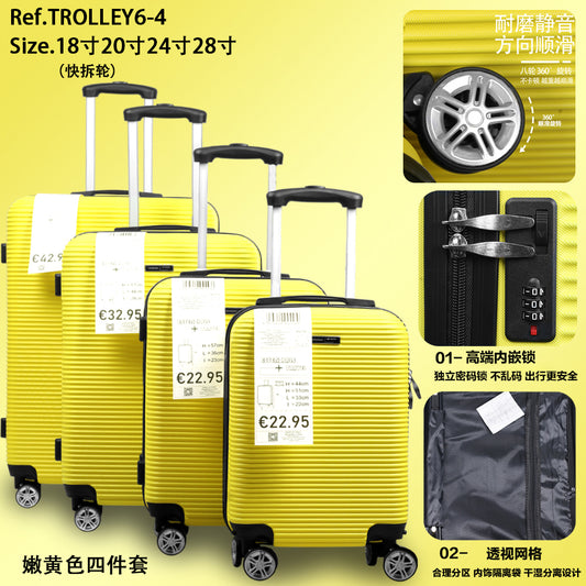 Set di quattro pezzi per trolley in ABS